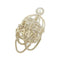 Brooch Gold-Tone Metal