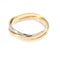 Vendome Louis Cartier Band Ring 18K Tricolor Gold