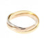 Vendome Louis Cartier Band Ring 18K Tricolor Gold