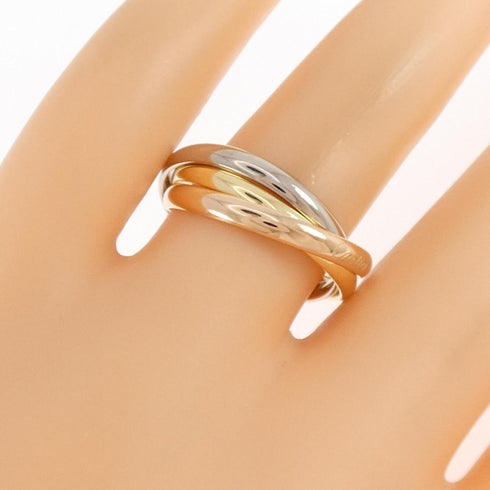 Vendome Louis Cartier Band Ring 18K Tricolor Gold