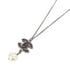 Pendant Necklace Bordeaux Silver White