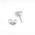 Single Earring Logo 18K White Gold