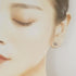 Single Earring Logo 18K White Gold