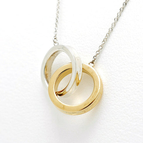 Pendant Necklace Sterling Silver and 18K Yellow Gold