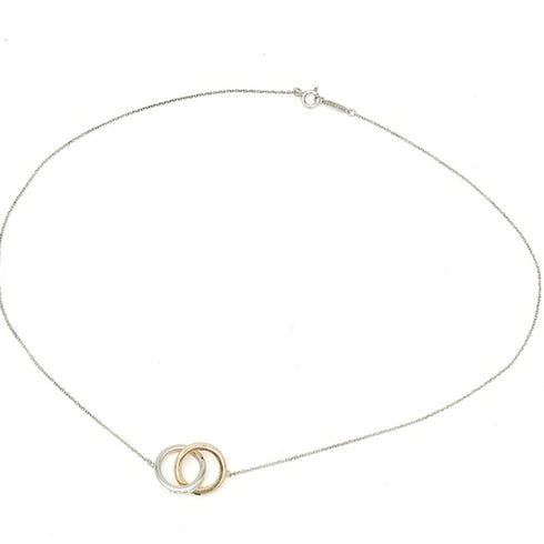 Pendant Necklace Sterling Silver and 18K Yellow Gold