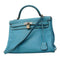 Kelly Handbag Blue Togo with Palladium Hardware 32