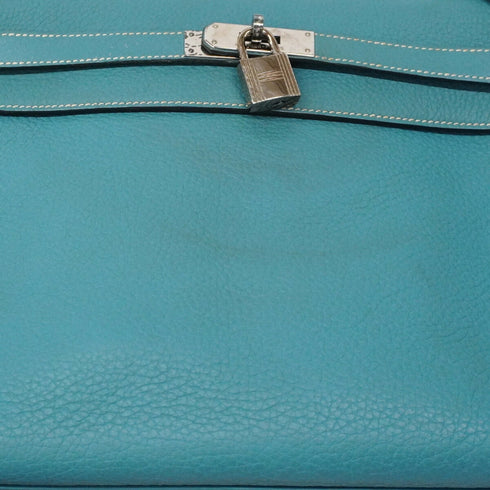 Kelly Handbag Blue Togo with Palladium Hardware 32