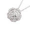 Camellia Pendant Necklace 18K White Gold with Diamond