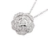 Camellia Pendant Necklace 18K White Gold with Diamond