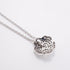 Camellia Pendant Necklace 18K White Gold with Diamond