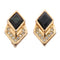 Rhinestone Clip-On Earrings Gold and Rhinestone