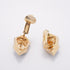 Rhinestone Clip-On Earrings Gold and Rhinestone