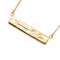 Notes Bar Pendant Necklace 18K Yellow Gold