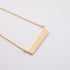 Notes Bar Pendant Necklace 18K Yellow Gold
