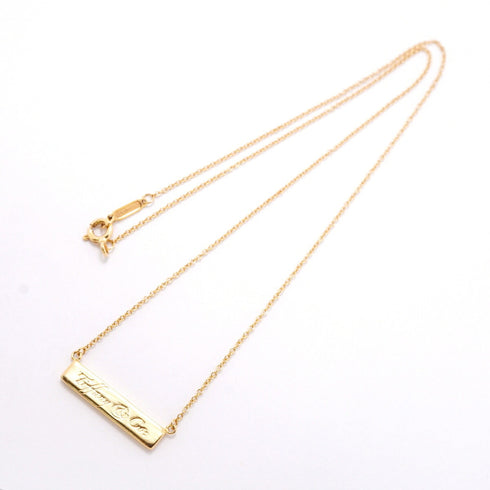 Notes Bar Pendant Necklace 18K Yellow Gold