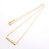 Notes Bar Pendant Necklace 18K Yellow Gold