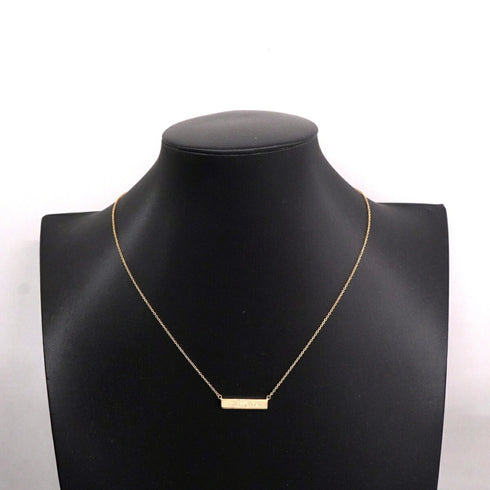Notes Bar Pendant Necklace 18K Yellow Gold