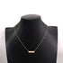 Notes Bar Pendant Necklace 18K Yellow Gold