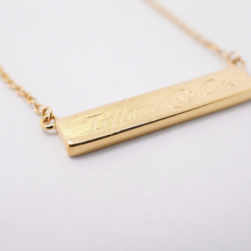 Notes Bar Pendant Necklace 18K Yellow Gold