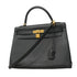Kelly Handbag Black Epsom with Gold Hardware 32