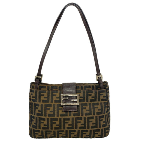 Vintage Shoulder Bag Zucca Canvas Medium