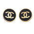 CC Logo Circle Clip-On Earrings Metal Gold-Tone Metal