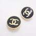 CC Logo Circle Clip-On Earrings Metal Gold-Tone Metal