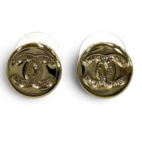 CC Logo Earrings Metal Gold-Tone Metal