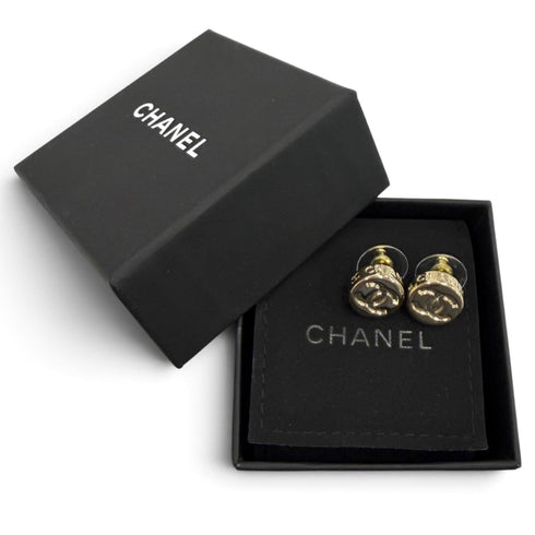 CC Logo Earrings Metal Gold-Tone Metal