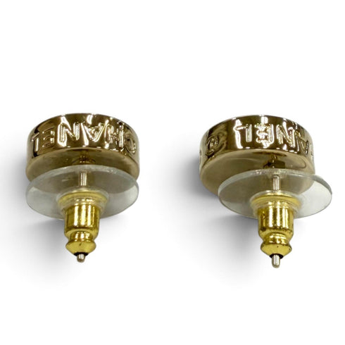 CC Logo Earrings Metal Gold-Tone Metal