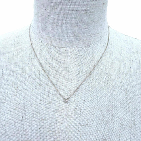 Elsa Peretti Pendant Necklace Sterling Silver 3mm