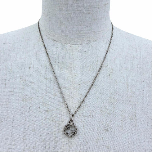 Interlocking G Pendant Necklace Sterling Silver