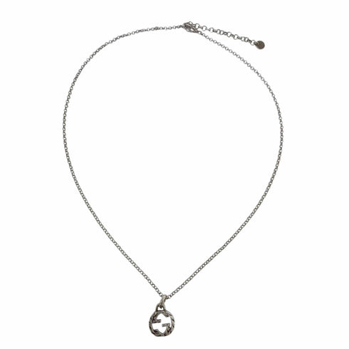 Interlocking G Pendant Necklace Sterling Silver