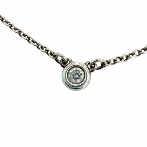 Elsa Peretti Pendant Necklace Sterling Silver 3mm