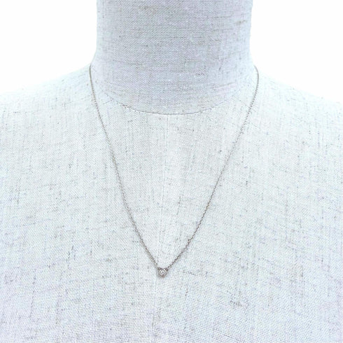 Elsa Peretti Pendant Necklace Sterling Silver 3mm