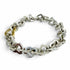 Vintage Heart Link Bracelet Sterling Silver and 18K Yellow Gold