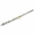 Vintage Heart Link Bracelet Sterling Silver and 18K Yellow Gold