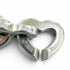 Vintage Heart Link Bracelet Sterling Silver and 18K Yellow Gold