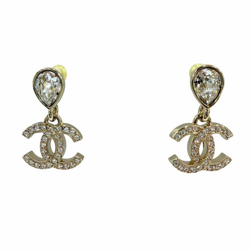 CC Logo Earrings Metal Gold-Tone Metal