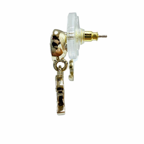 CC Logo Earrings Metal Gold-Tone Metal