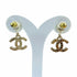 CC Logo Earrings Metal Gold-Tone Metal