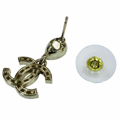 CC Logo Earrings Metal Gold-Tone Metal