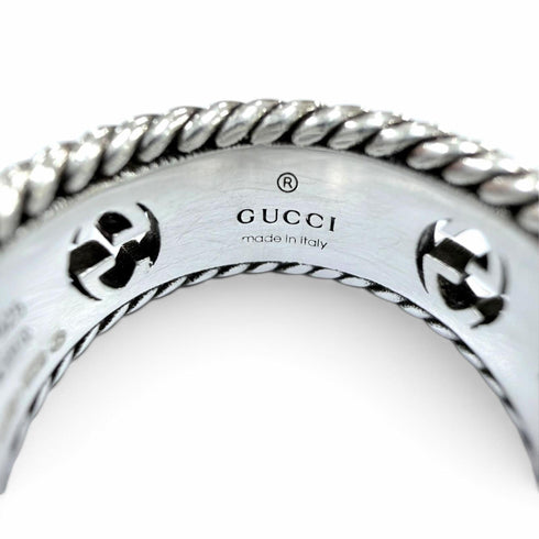 Interlocking G Flower Ring Sterling Silver
