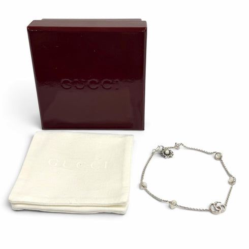Bracelet Sterling Silver with Mother of Pearl and Colored Stone