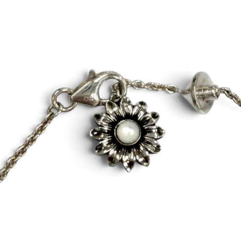 Bracelet Sterling Silver with Mother of Pearl and Colored Stone