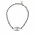 CC Logo Chain Pendant Necklace Sterling Silver