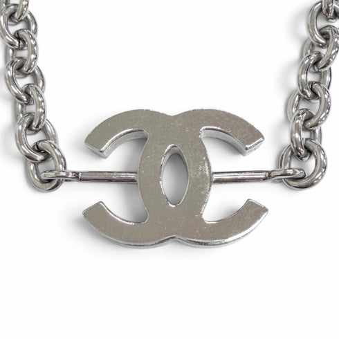 CC Logo Chain Pendant Necklace Sterling Silver