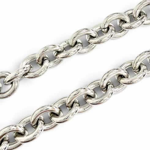 CC Logo Chain Pendant Necklace Sterling Silver
