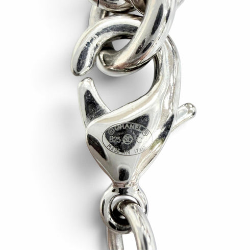 CC Logo Chain Pendant Necklace Sterling Silver
