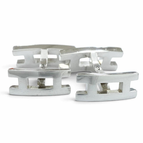 Parallel H Cufflinks Sterling Silver Bracelet